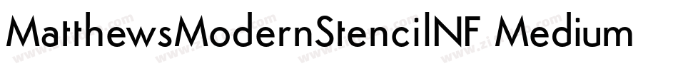 MatthewsModernStencilNF Medium字体转换